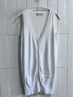 ZARA Vネック ロングジレ M