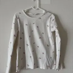 H&M kids 花柄リブ長袖カットソー