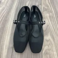 ZARA メッシュ メリージェーン フラットシューズのサムネイル