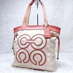 COACH Sig Marble Tote Pink Shoulder Bagのサムネイル