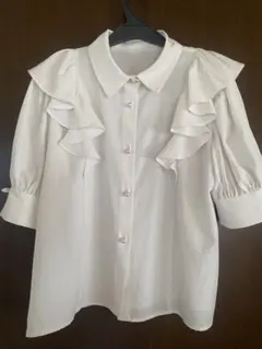 ⭐︎新品同様⭐︎WILLSELECTION フリル付きホワイトシャツ