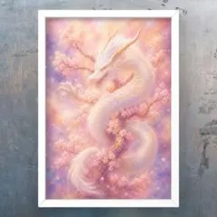 風水開運絵画 子宝＊ダブル♡ドラゴン双龍 愛情 家庭 おめでた 結婚 金