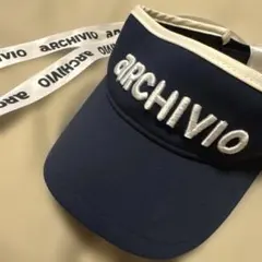 archivio レディース ゴルフ バイザー ネイビー2025クママーカ付きのサムネイル