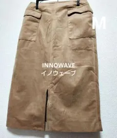 INNOWAVE イノウェーブ無地柄 タイト スカート ベロア Mのサムネイル
