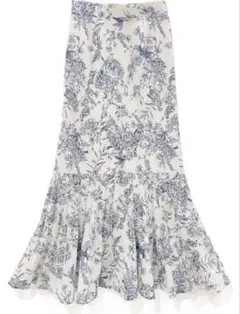 【新品タグ付き】GRL 花柄プリーツ切替マーメイドスカート[al111]