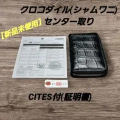 超超断捨離価格 本物クロコ・一枚革・新色 シャム クロコダイル 長財布