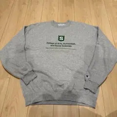チャンピオン カレッジロゴスウェット 古着 XL アメカジ グレー メンズ