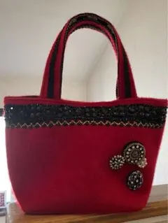 ドーリーガールバイアナスイ　トートバッグ　ファービジュー