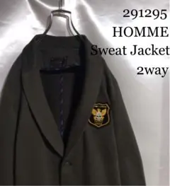 291295 HOMME ジャケット 2way ヘビーウエイト スウェット