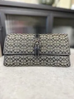 【COACH】コーチ／シグネチャー長財布 お札入れ付き
