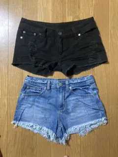 デニムショートパンツ 2点セット
