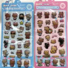 日焼けキティ　ぷくぷくシール　２枚セット
