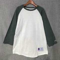 USA企画 Champion 七分袖 無地 ラグラン Tシャツ チャンピオン