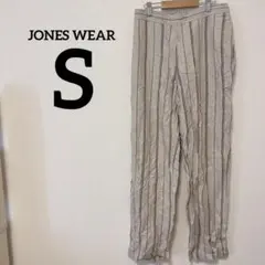 JONES WEAR【S】 ストライプ ワイドパンツ イージーパンツ
