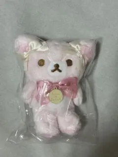 リラックマ コリラックマ メゾンドフルール　バッグチャーム　ぬいぐるみ　ピンク