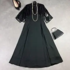 【タグ付き】kana ケープ風レーススリーブワンピースドレス 結婚式 パーティー