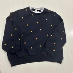 apres les cours 140㎝　トレーナー 紺色　ハート柄