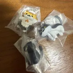 ねこあつめ　めじるしアクセサリー　くろねこさん　かふぇさん　はちわれさん