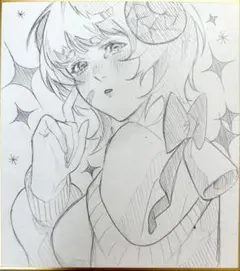 手描きイラスト 色紙イラスト オリジナル