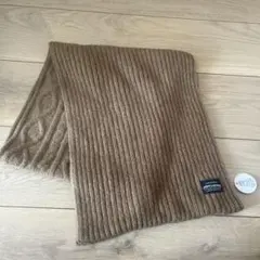 【新品タグ付き】 リブ編みマフラー ネックウォーマー ブラウン男女兼用