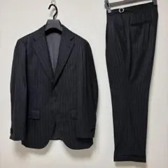 ユニバーサルランゲージ オーダースーツ Super120 ストライプ グレー