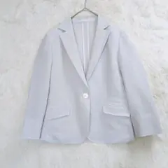 レミュー　アオキ　テーラードジャケット　ストライプ　洗える　サッカー生地　春夏