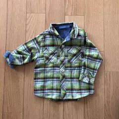 【美品】familiar ファミリア  チェック シャツ 上着　90