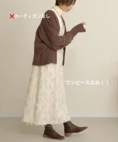 シャギージャガードキャミワンピース　Bab