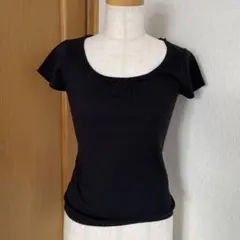 ビジュー付き半袖ニット