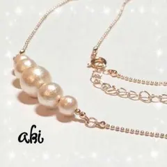 ピンクコットンパールのネックレス