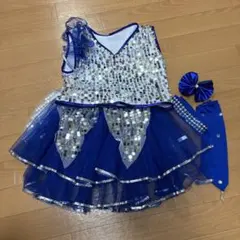 キッズ ダンス衣装 セットアップ ブルー 130