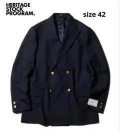 新品 J.PRESS 定番 ダブルブレストブレザー 紺ブレ 金ボタン 春夏用42