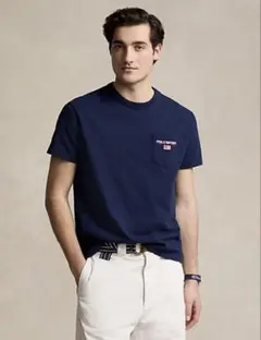 POLO SPORT ネイビー Tシャツ ポケット付きのサムネイル