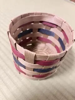 カラフルストライプバスケット
