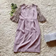 b【低身長さん】カエン ロッソ ワンピース 結婚式 オケージョン