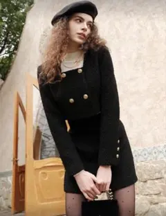 SHEIN 黒 ショートコート JP-M(XS)