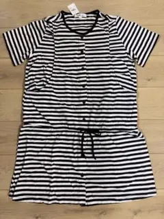 【新品未使用】ストライプ 授乳口付き マタニティウェア パジャマ　M-Lサイズ