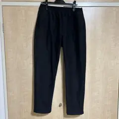 黒 スリムフィット パンツ ウエストゴム