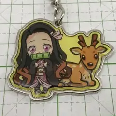 竈門禰豆子(鹿) 鬼滅の刃 ご当地 メタルキーホルダー 奈良限定