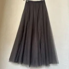 fifth ウエストゴム ロングスカート チュールスカート ふんわりスカート
