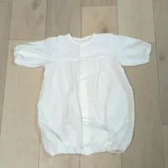 お宮参り　2wayオール ベビードレス ロンパース 白