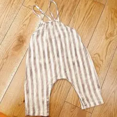 La Stella ロンパース サロペット オーバーオール 90 ストライプ