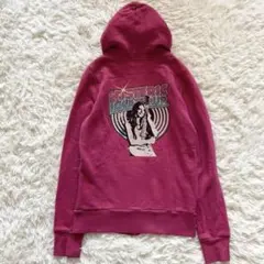 ヒステリックグラマー　ジップアップパーカー　ヒスガール　バックプリント　ピンク