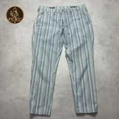 JACOB COHEN ヤコブ ストライプ パンツ 33 ブルーのサムネイル