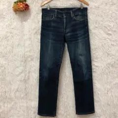 ユニクロ スリムフィットストレートジーンズ【M】メンズ ジーパン デニムパンツ