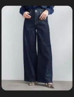 ワイドパンツ　バルーンワイドパンツ　インディゴ　SEA005 サムシング　綿