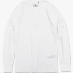 【S】AVIREX 長袖サーマルヘンリーネックTシャツ オフホワイト ②