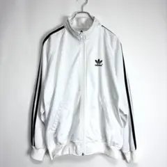 ヴィンテージ 90s アディダス トラックジャケット 万国旗 レアカラー 白×黒