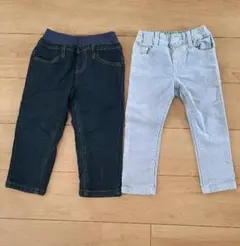 西松屋　フリース付きジーンズ　コーデュロイパンツ　長ズボン 100cm