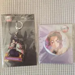 鬼滅の刃　胡蝶しのぶセット　アクリルチャーム　缶バッジ　無限城編